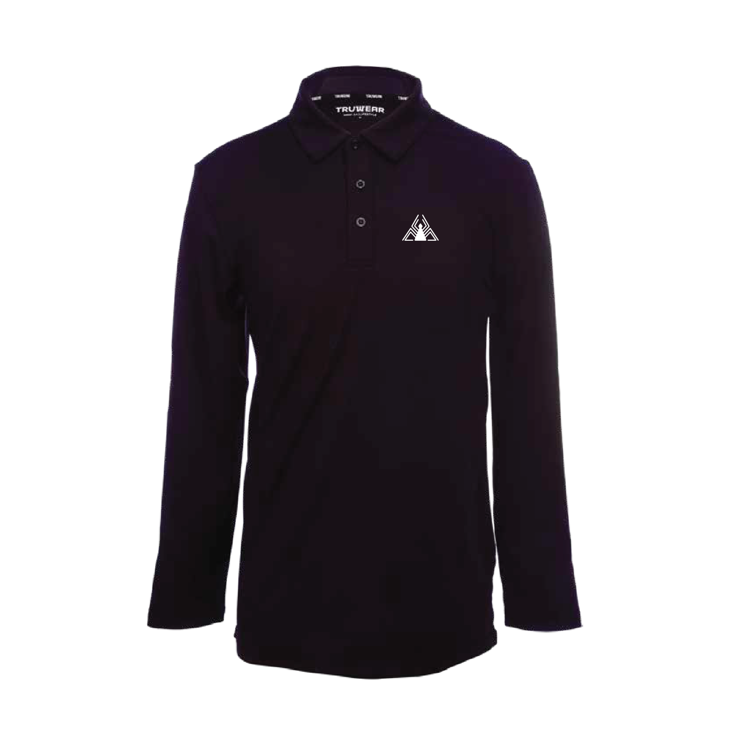 Crest 2.0 Black Long Sleeve Polo